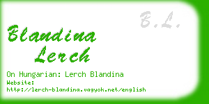 blandina lerch business card